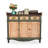 Green Solid Wood Shoe Storage Bench