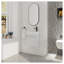 Meuble-lavabo mural 18 po avec lavabo en résine blanche et porte d'armoire à fermeture en douceur 18 po-1356540775-1356540817