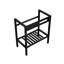 Lavabo de console de salle de bain en céramique 32 "x 18,5" avec trop-plein et pieds noirs