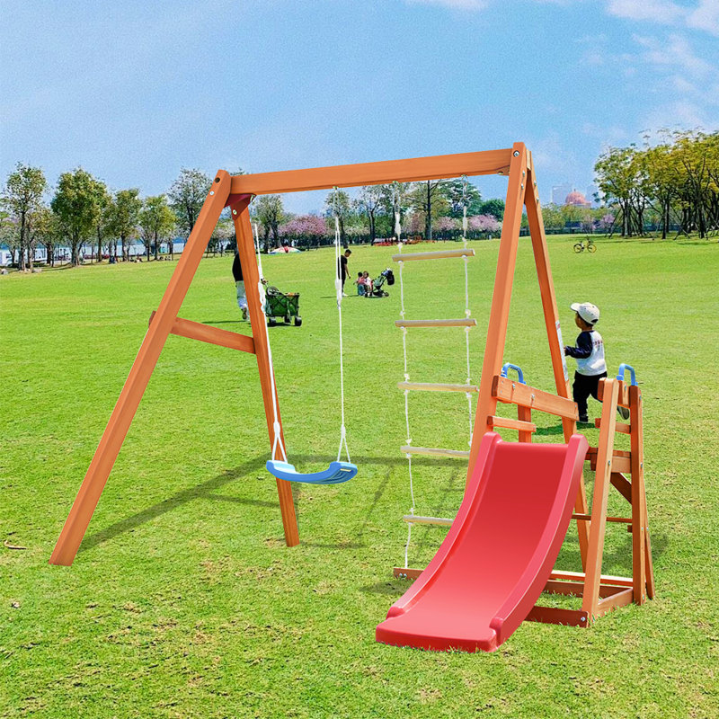 Portique Vandia avec 1 balançoire (s), 1 glissoire (s)