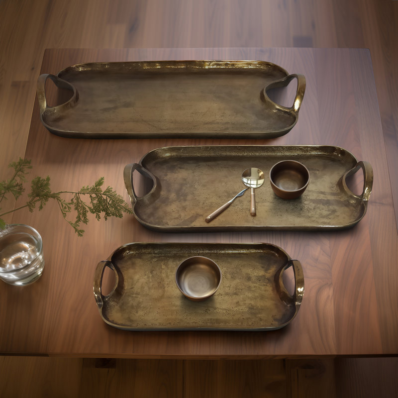 Aluminum Tray - Set of 3