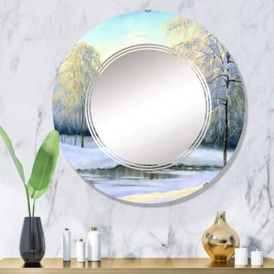 Miroir de salle de bain mural rond