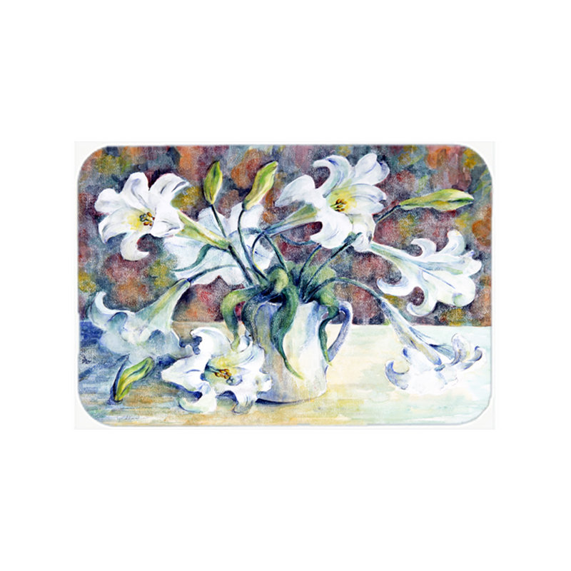 Planche à découper en verre caroline de pâques lillies