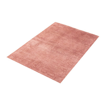 Tapis mauve vibrant unique noué à la main 3 pi 11 po x 5 pi 7 po