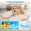  Tapis de refroidissement pour chien lavable, 35 po x 33 po, épais et durable, tapis de refroidissement pour animaux pliable pour l'intérieur et l'extérieur-2101848459-2101848454