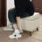 18.5" W Upholstered Linen Ottomans for Living Room,Bedroom,Storage Footstools Seating-341888489