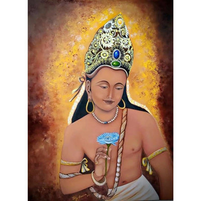 Padmapani - Bodhisattva | Oil And Acrylic On Canvas | By Jolly Sharma