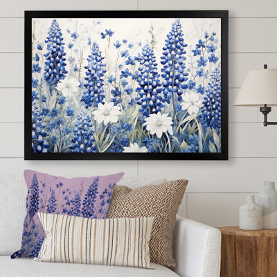 «Blue Bonnets Tranquility I - Blue Bonnets», reproduction d'art sur toile FDP107205