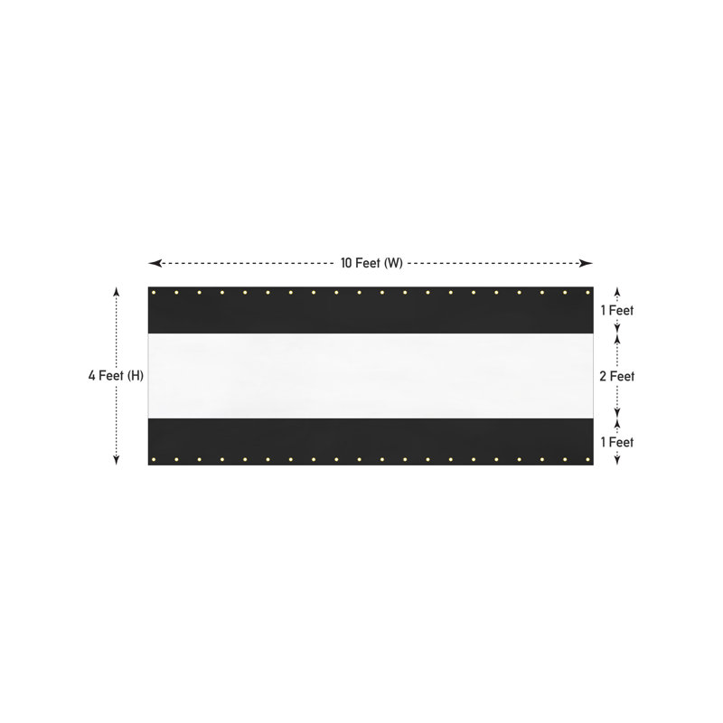 Blue Elephant Black Vinyl Side Wall, 121.9cm H x 304.8cm W
