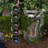 Waterfall in Realistic Tree Bark Fountain with LED Lights