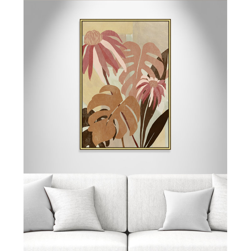 Kathleen " Hot Tropics II " by Asia Jensen Painting Print, 30.75" W x 42.75" H, Gold