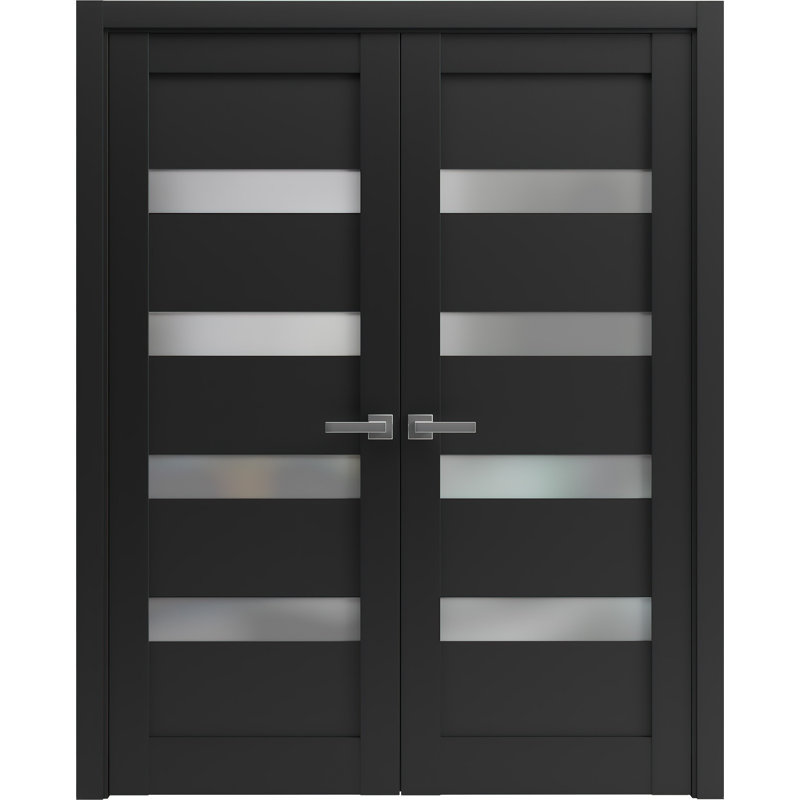 Portes françaises en bois givré Quardo, 36 po x 80 po