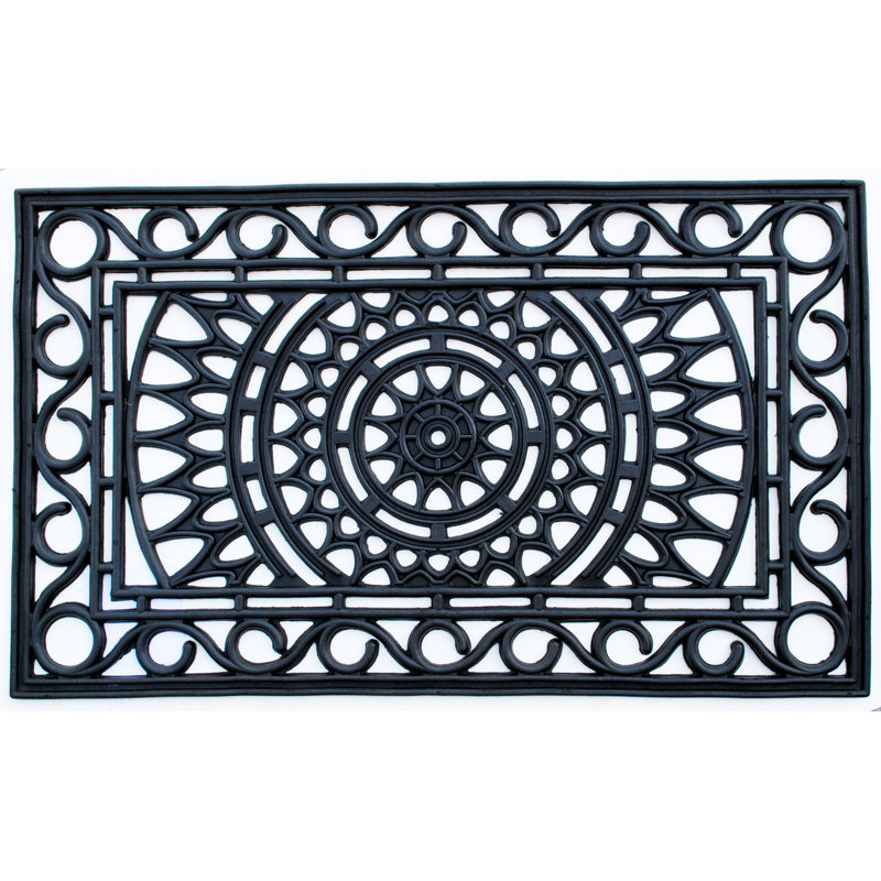 Tapis pour porte d’extérieur antidérapant Needville, 24 po x 36 po
