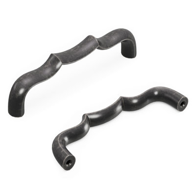 Trellis Collection Handle Pull - 3-3/4" Center to Center Cabinet Pull Black Nickel Vibed - Traditional Hardware for Drawers & Cabinets