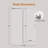 46"-48" W X 76" H Frameless Single Sliding Shower Door,  5/16" (8Mm) Thickened Upgrade Tempered Glass Door, Smooth Roller Stainless Steel Hardware, Reversible Mounted Modern Bathroom Enclosure-114358868