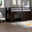 Lit mezzanine simple peu encombrant en bois massif avec rangement pour la maison moderne