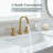 High Arc Double Handle Widespread Bathroom Faucet With Pop-Up Drain Assembly In Brushed Gold-123202628