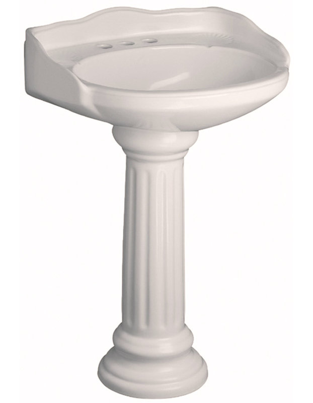 Lavabo de salle de bain Victoria, Bisque, Centres de 8 po
