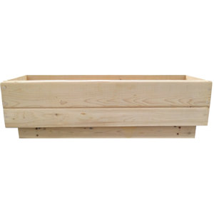 Dingess Deck 1-Piece Wood Railing Planter