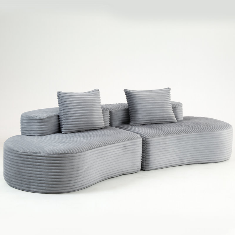 Canapé compressé: Canapé Moon Bay-YKX-33003A-2-Gris, Gris