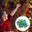 100 pièces de feuilles de baies de Noël charmantes embellissements de baies de houx, fausses fleurs de baies rouges pour les fêtes