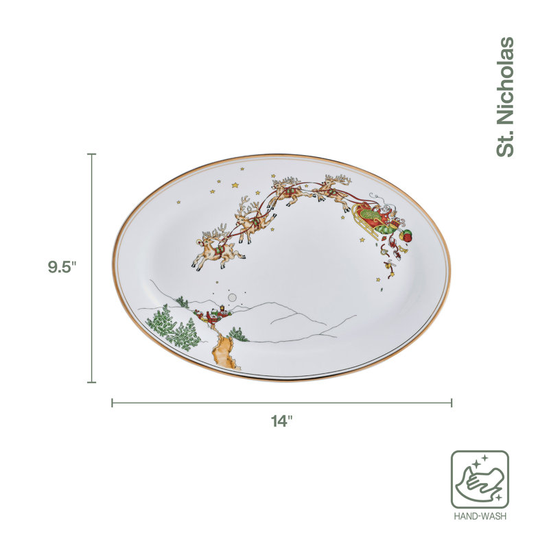 Fitz and Floyd St. Nicholas 14-In Platter
