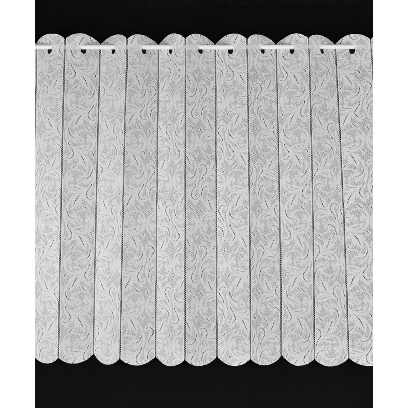 Zelman Semi Sheer Curtain Panel Pair Single Panel, 183cm Width x 61cm Drop, White