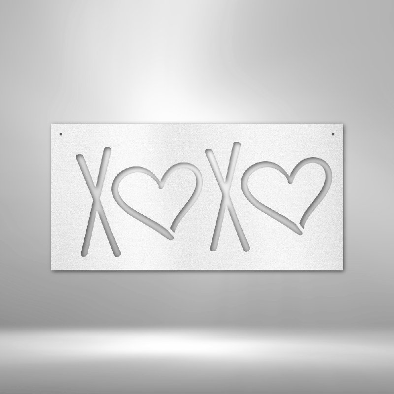 Plaque en acier Elzina Xoxo, H 23 po x l 23,5 po x P 0,5 po