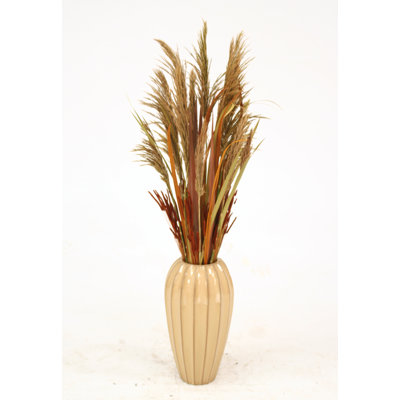 50'' Faux Grass in Ceramic Vase