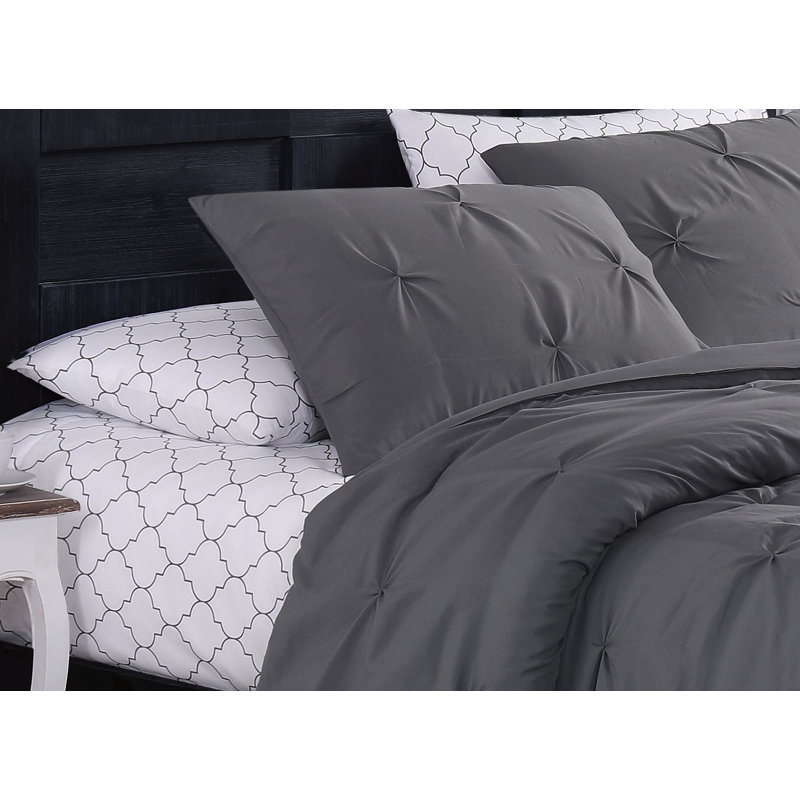 Ensemble d'édredon en microfibre , Rosé, Édredon de grande taille et 6 pièces supplément