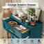 Commode bleue à quatre tiroirs-118614269