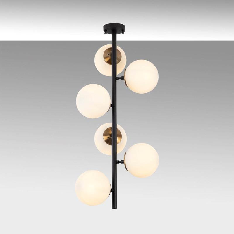 Luper 6 - Light Unique/Statement Chandelier, Black