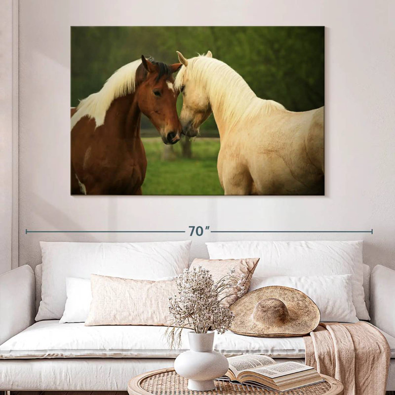 Chevaux muselant, H 34 po x l 51 po