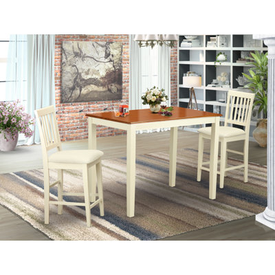 Barview Counter Height Rubberwood Solid Wood Dining Set
