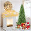  Arbre de Noël avec 650 lumières DEL blanc chaud - 2152 pointes en PE + PVC, conception à charnières peu encombrante, installation facile, support en métal robuste - réaliste pour les petits espaces-1587405434