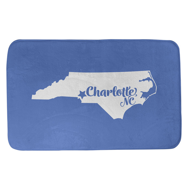 Tapis pour salle de bain en microfibre rectangulaire antidérapant antidérapant, L 21 po x L 34 po, Bleu