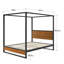 Talulah Metal & Wood Platform Bed frame with Canopy Frame-342913060
