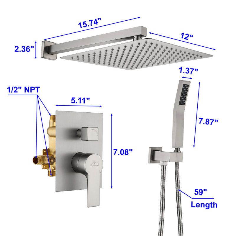 Pressure-Balanced (Temperature And Volume) with Rough in-Valve, Brushed Nickel