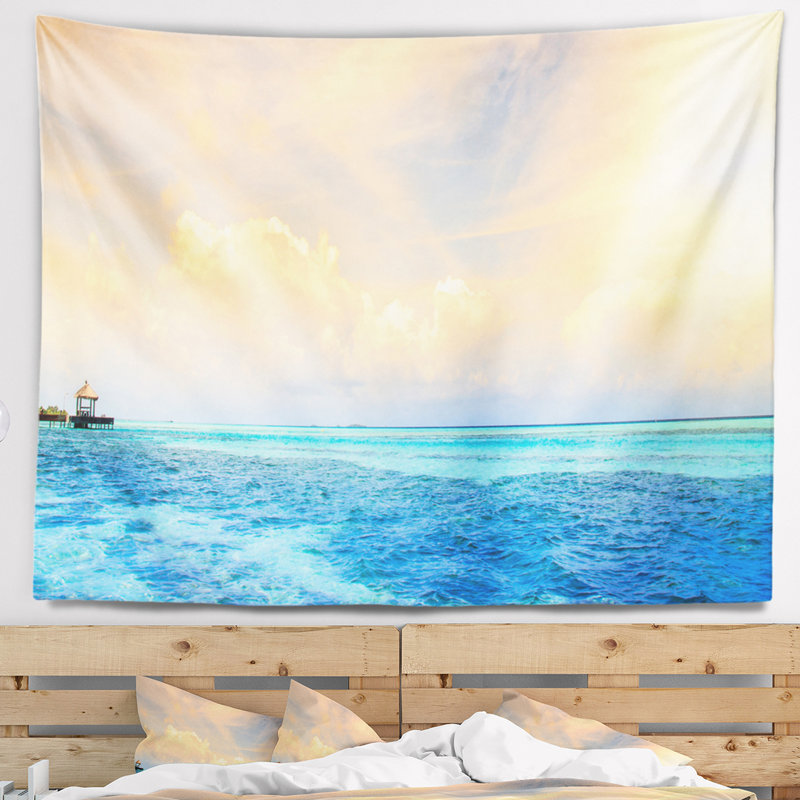 Tapisserie paysage marin Seascape Maldives, H 32 po x l 39 po