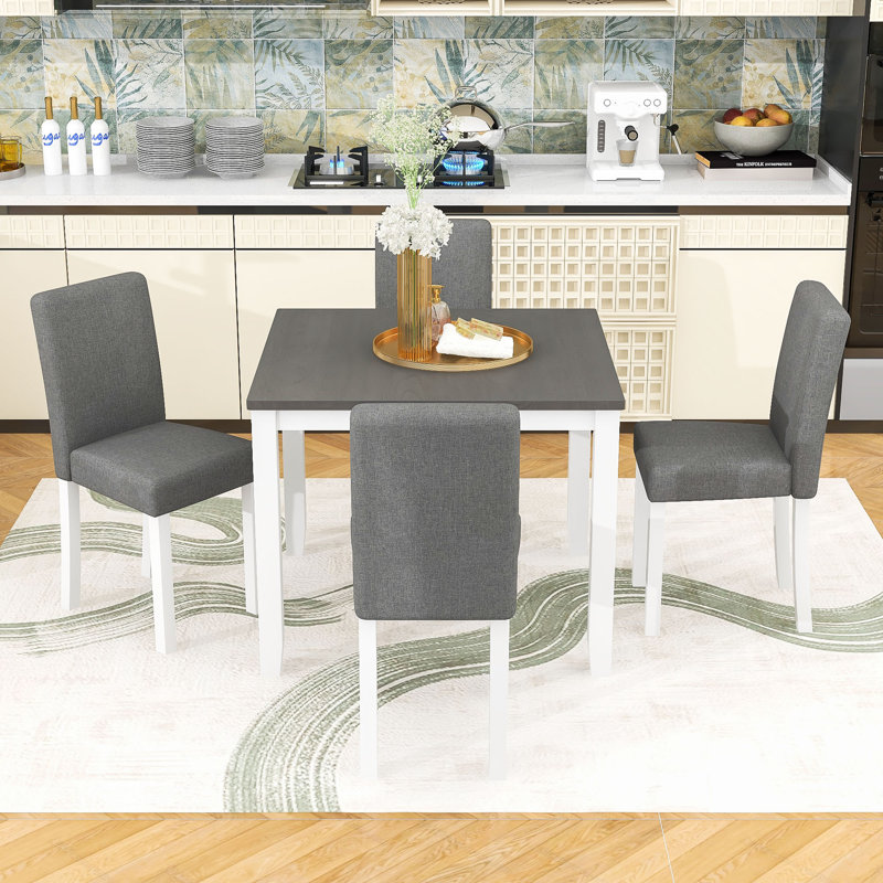 5-Piece Dining Table Set with 4 Chairs