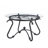2 Piece Tempered Glass Surface Coffee Table Set