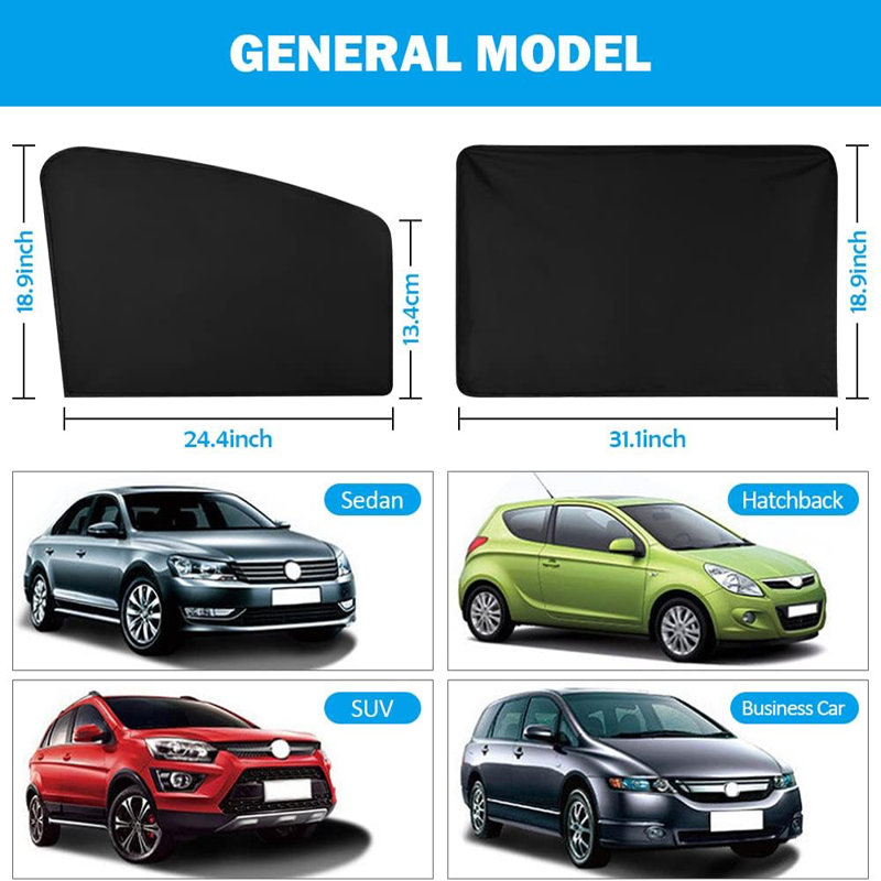 Car Side Window Sun Shade 4 Pack