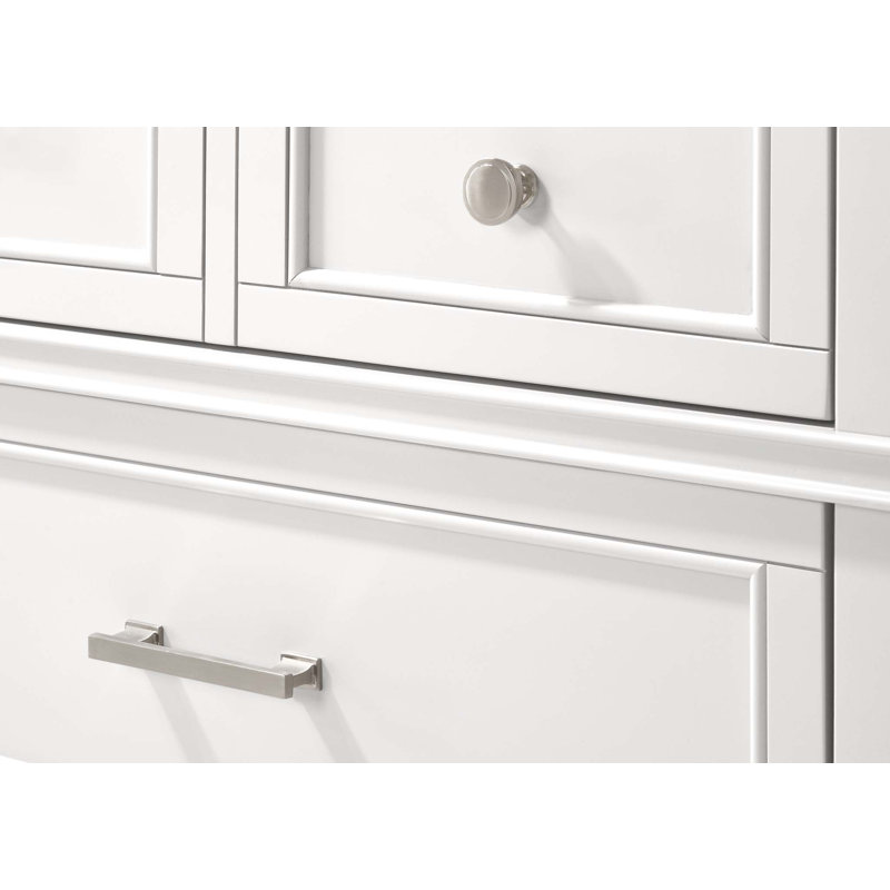 Grey 5-Drawer Chest with Spacious Storage and Modern Design, Perfect for Organizing and Enhancing Your Bedroom., White