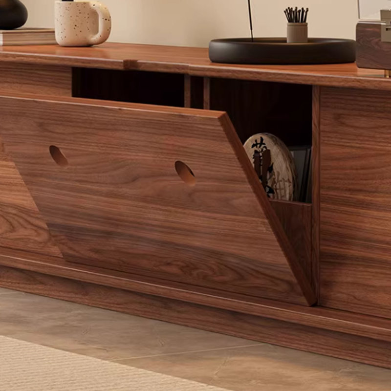 Meuble télé simple en bois, 17.71"H x 55.11"L x 15.74"W