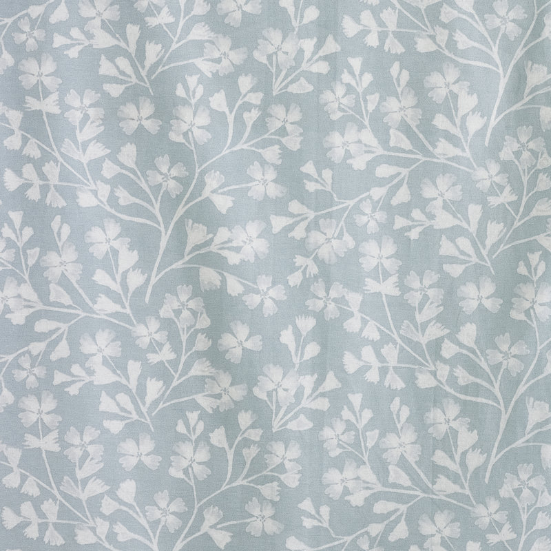 Brooke Floral Lined Eyelet Curtains, Blue, 116.84cm Width x 137cm Drop