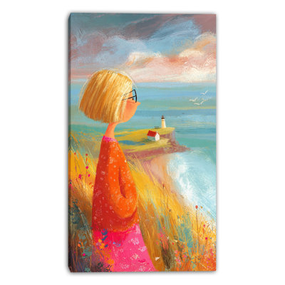 «Girl by the Sea», art mural sur toile