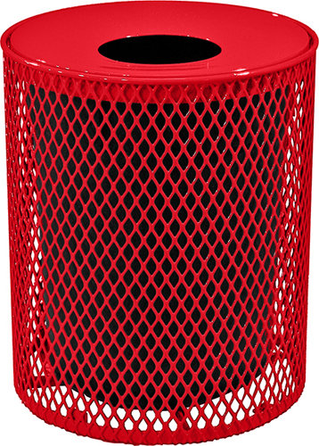 Poubelle 32 gallons étendue à réceptacles, Rouge