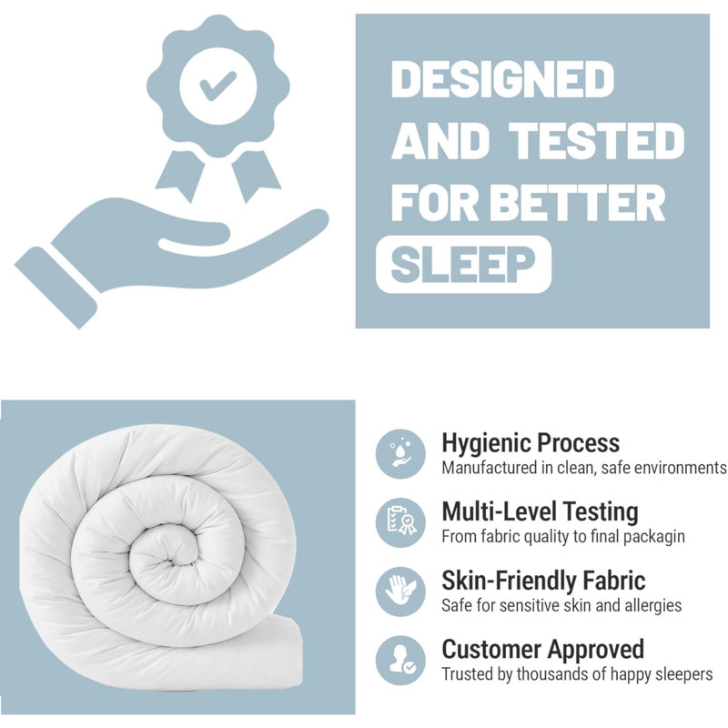 Aspire Homeware 15 Tog Winter Duvet for Extra Warm and Cozy Sleep, King (230cm Width X 220cm Length)