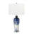 Sabbia 28 in. Blue and White Table Lamp