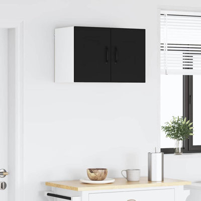Vidaxl Kitchen Wall Cabinet Black 40 X 31 X 40 Cm Engineered Wood